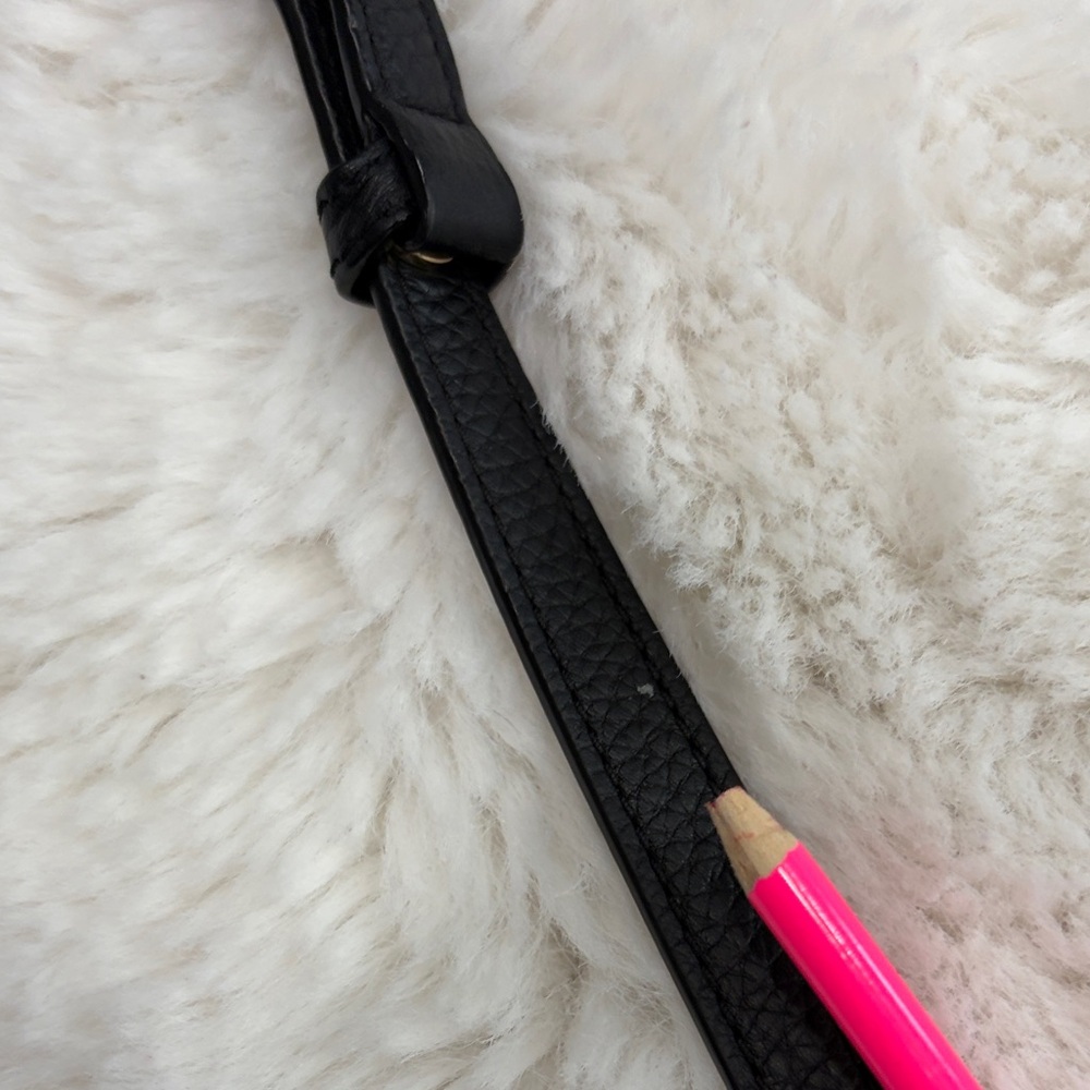 Tory Burch Black Pebbled Leather Crossbody with Tassel - Picture 13 of 17